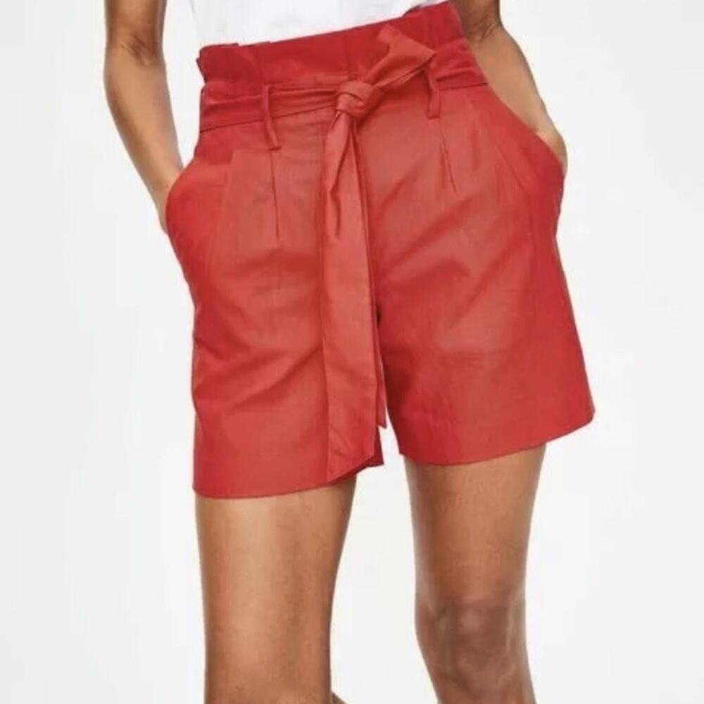 Boden Cora Linen Shorts Navy 4 - Picture 9 of 9